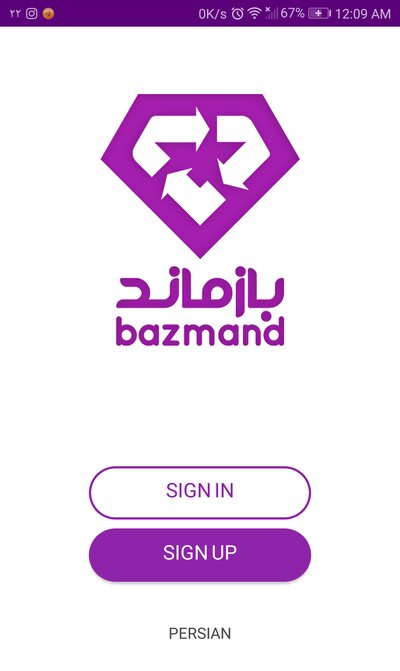 Sign-in and sign-up screen